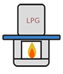 LPG fire with back boiler