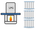 Bottled LPG back boiler to radiators